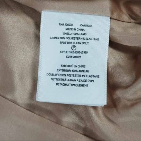 JOIE 100% Lamb Leather Leolani Lamb Leather Cognac Moto Jacket Size XXS $898 NWT - Picture 11 of 11